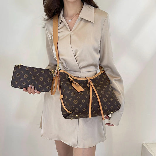 2026 lassic Luxury Leather Tote Bag For Women Designer Fashion Handbag Large Capacity Minimalist Diaper Bag