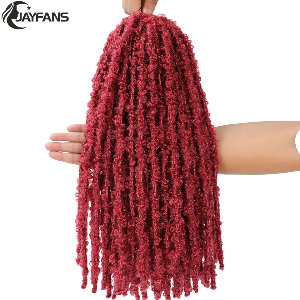 18 24 Inch Butterfly Locs Crochet Hair Extensions Synthetic Distressed Butterfly Soft Locs Crochet Braids Hair for Black Women