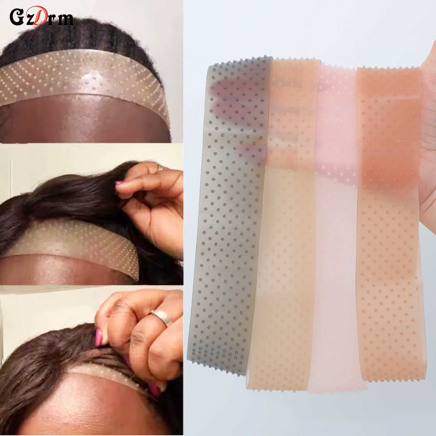 Wig Grip Band Set Adjustable Silicone Wig Headbands Non-Slip Elastic Wig Grip, Sweat-Proof Hold