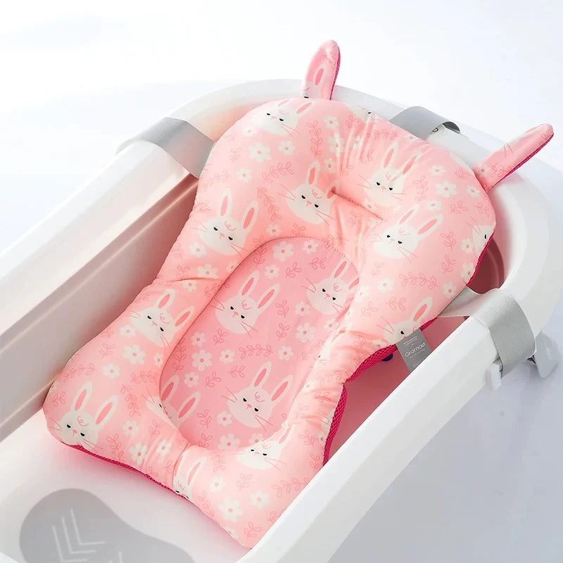 Baby Bathtub Pad Infant Ajustable Bath Support Seat Mat Cushion Newborn Comfortable Floating Security Water Pad Foldable