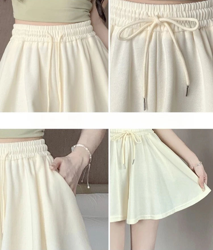 2026 High Waist Wide Leg Sports Shorts Women's Summer New Loose Fit A-Line Shorts Casual Versatile Comfortable Short Pants