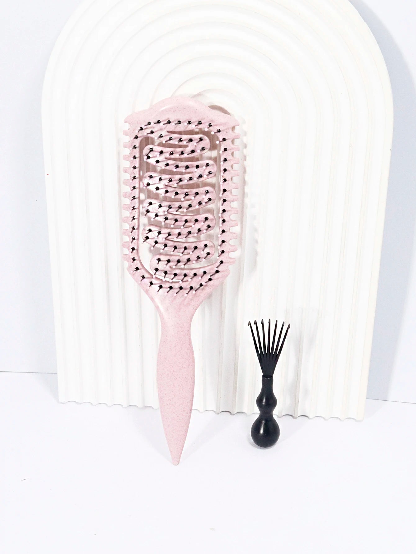 2-piece set of hair styling brushes with cleaning claws for creating voluminous curls Special for real hair wigs