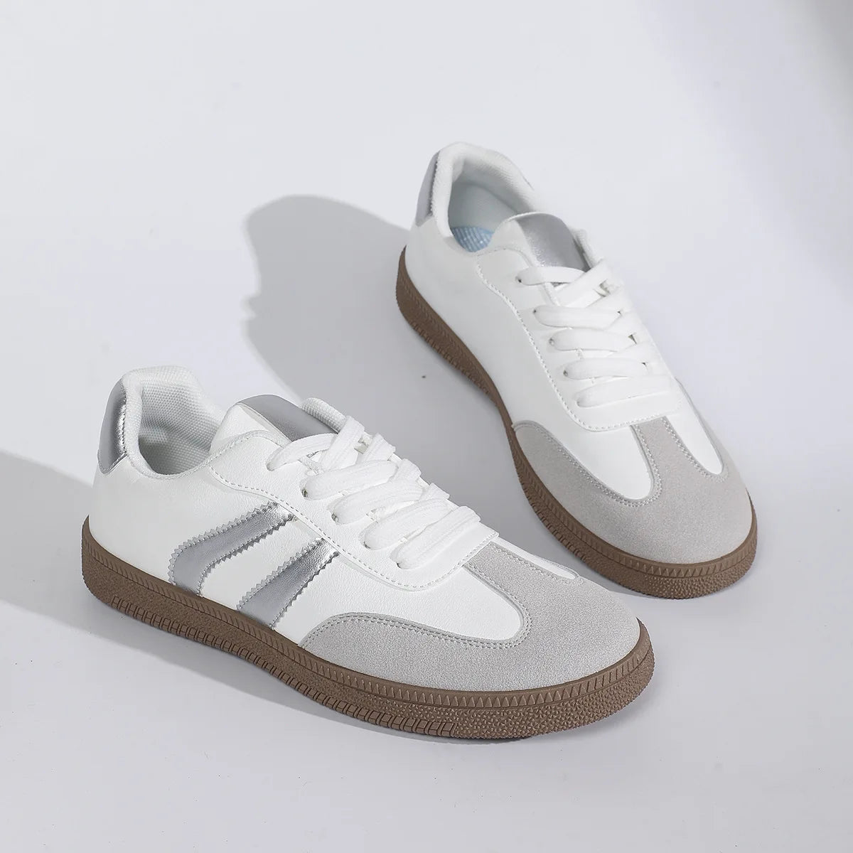 Spring Autumn Platform Sneakers Women Fashion Mixed Colors Lace-Up Sport Shoes Woman Comfortable Non Slip Flat Trainers Female
