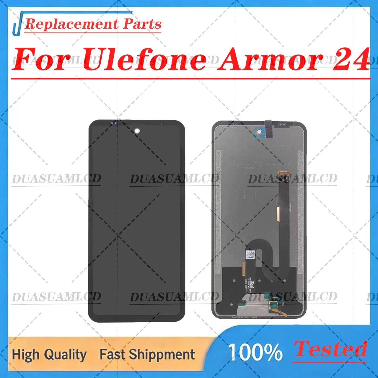 For Ulefone Armor 24 LCD Display Touch Screen Digitizer Assembly, 6.78' FHD+ 120Hz IPS Smartphone Screen Replacement