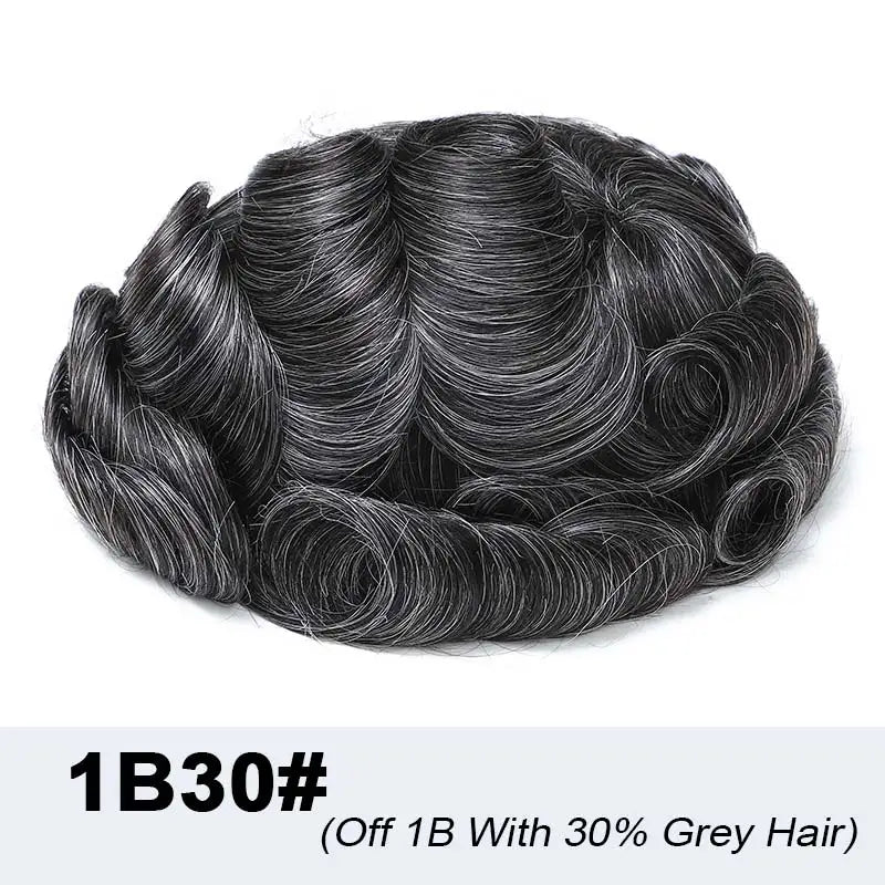 100% Density Full Lace Male Hair Prosthesis Swiss Thin Lace Men's Wig Natural Hairline Human Hair Man Hair System Wigs For Men