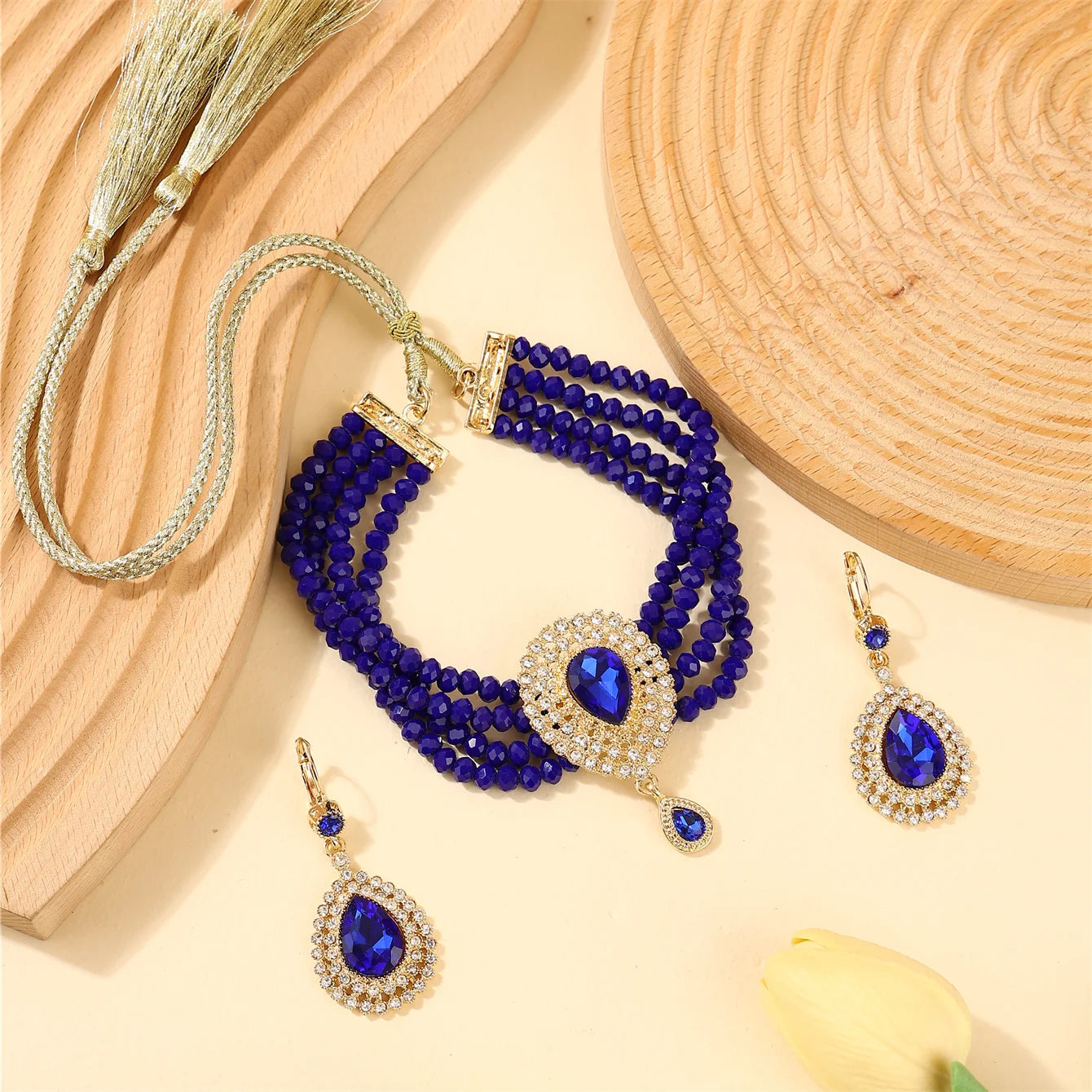 Moroccan Women's Fashion Jewelry Set - Luxurious Traditional Accessories for Bridal Wedding Parties & Holiday Gifts