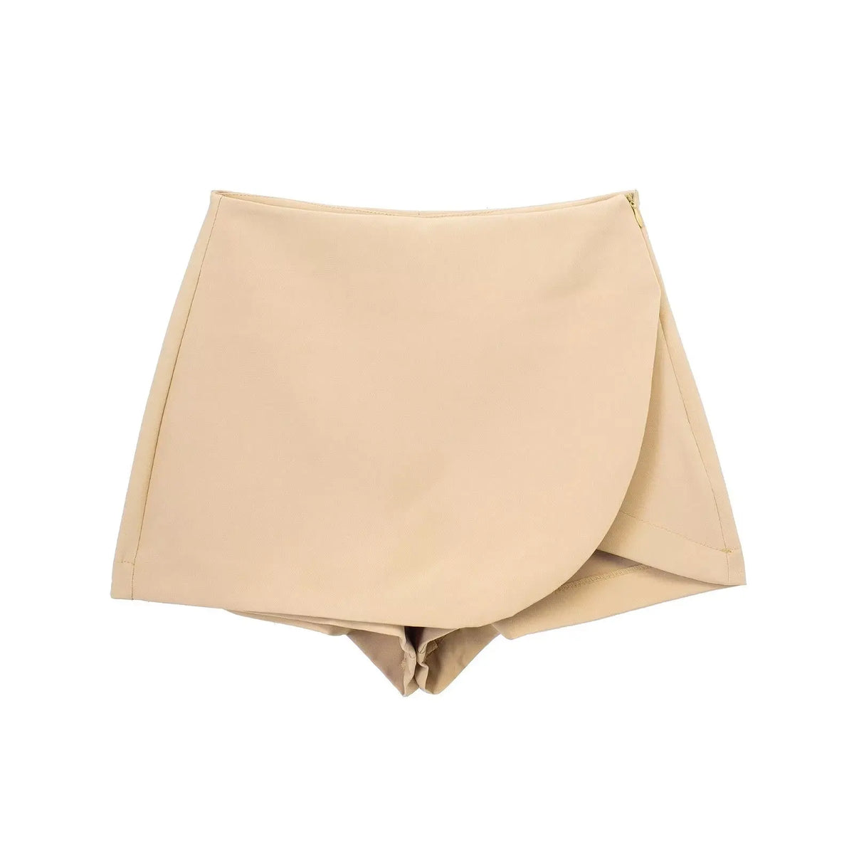 Women's Skort High Waist Brown Skirt Pants Stylish Summer Pink Black Mini Skirt Shorts Asymmetric Casual Off White Skort