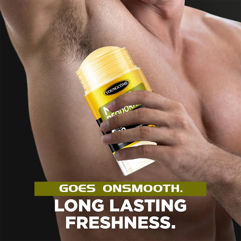 Men Sandalwood Deodorant Stick Anti Sweating Keep Drying Lasting Fragrance Remove Armpit Odor Underarm Refresh Sticks 1/2/4set