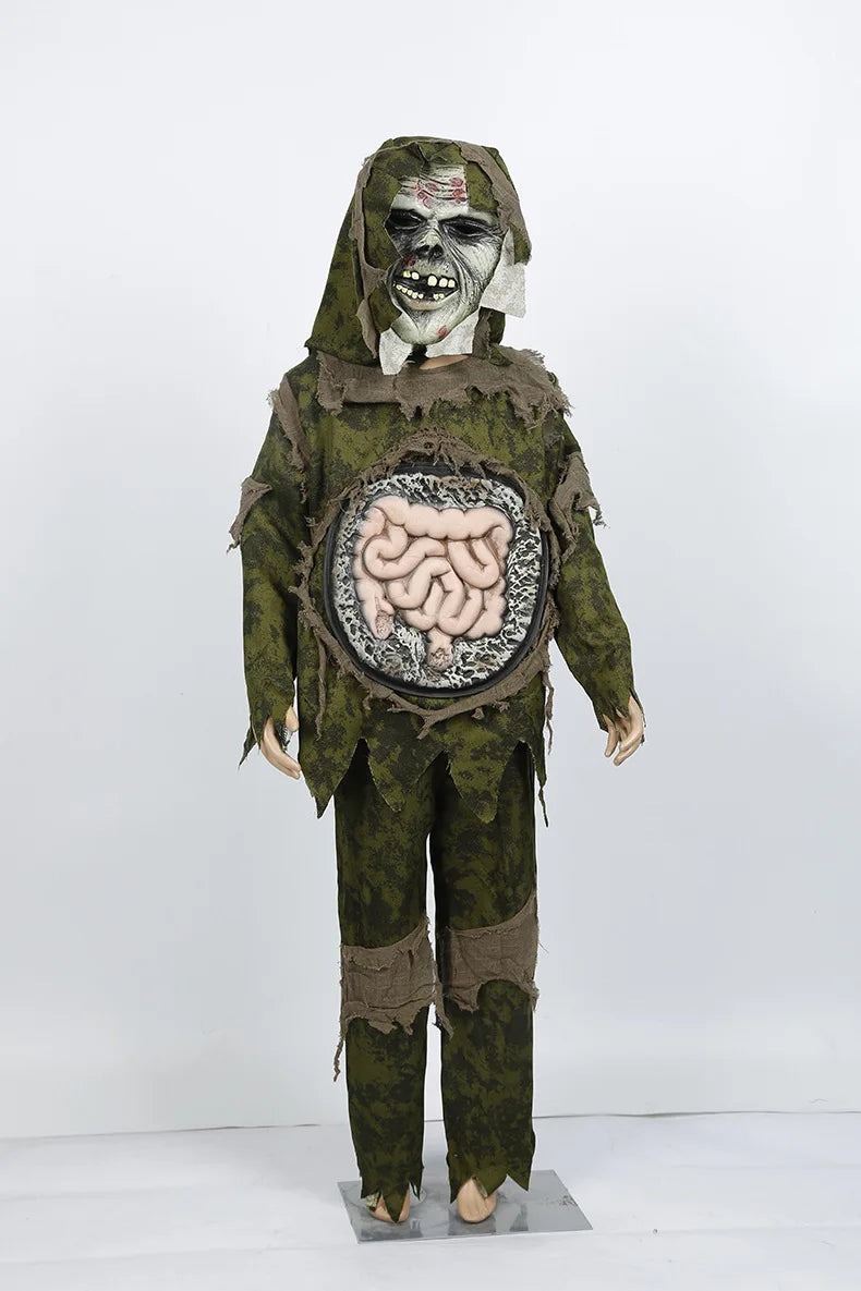 Halloween Cosplay Costume Purim Costume Horror Style Play Clothes Boys Girls Holiday Party Funny Garment Anime Zombie Suit