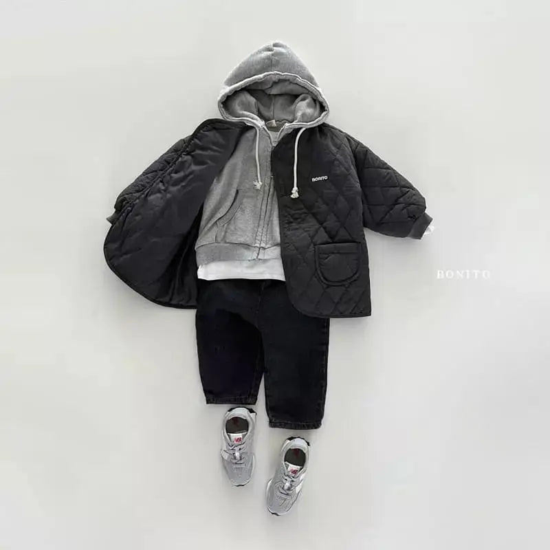 2024 Winter New Baby Letter Print Warm Coat Children Long Sleeve Cotton Padded Jacket Solid Infant Girl Thick Warm Clothes