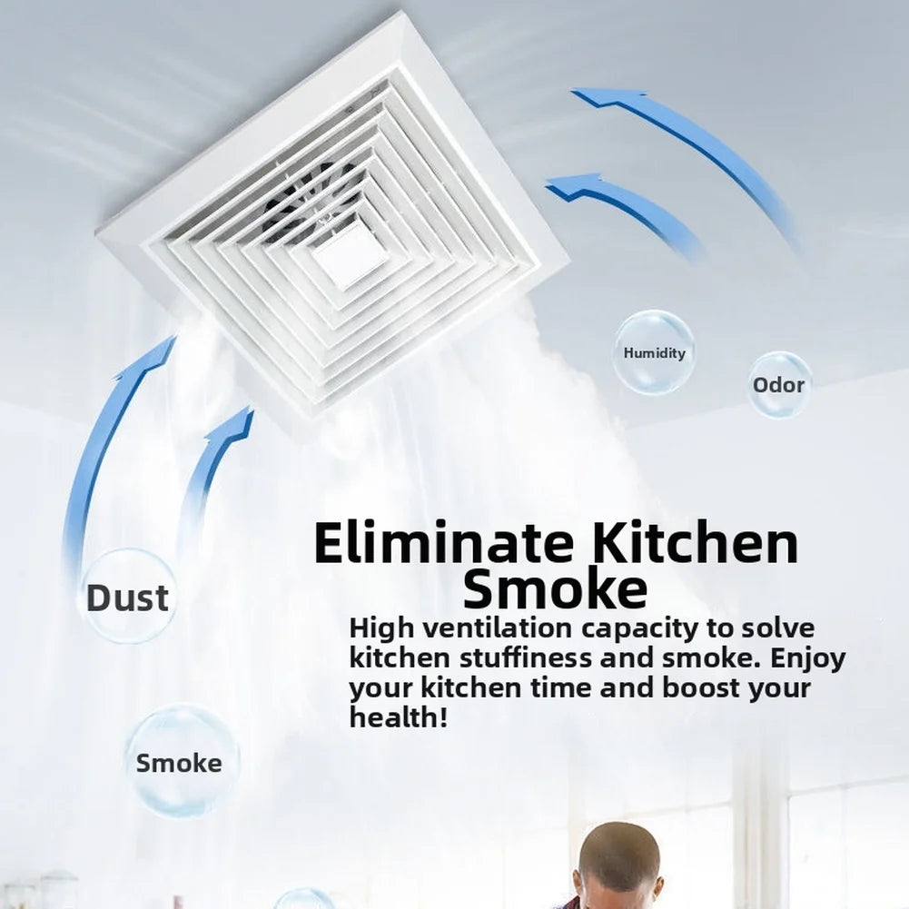 Energy Efficient Ceiling Mounted Exhaust Fan Quiet 110 CFM Bathroom Ventilation With DC Motor For Kitchen And Bedroom