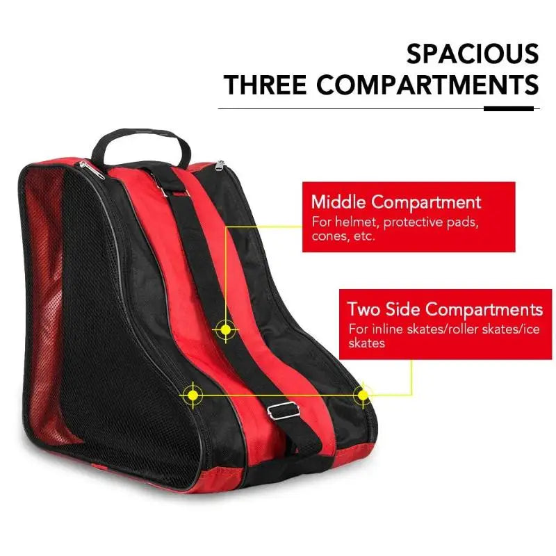 Breathable Skate Carry Bag Case 3 Layers For Kids Roller Skates Inline Skates Ice Skates Skate Carry Bag Skate Carry Case