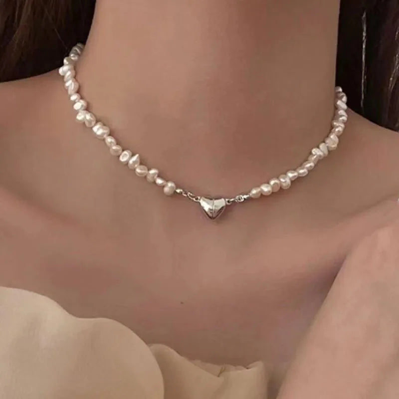White Imitation Pearl Choker Necklace Elegant Big Round Pearl Wedding Necklace for Women Charm Fashion Jewelry Gifts