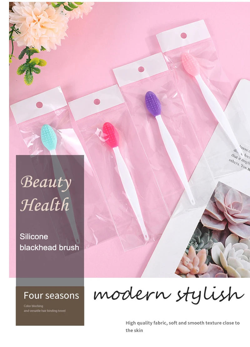 5 Pcs Lip Scrub Brush Silicone Brush Tool Double Sided Mini Exfoliating Brush Exfoliating Lip Brush Lip Scrub Tool for Dark Lips