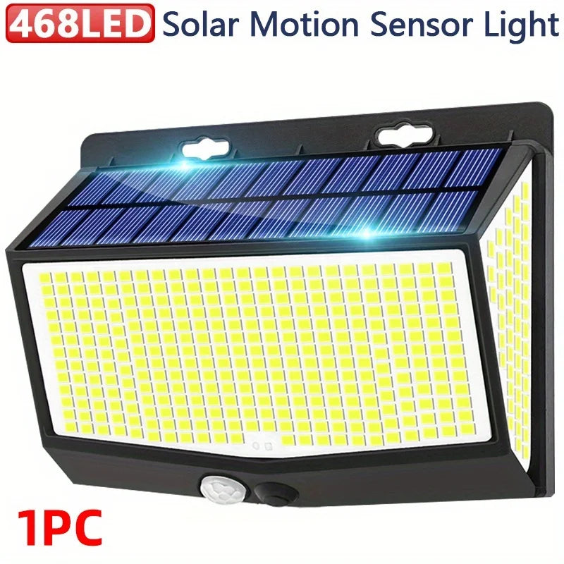 Outdoor 100 LED/468 LED Solar Light Motion Sensor Waterproof Solar Light Solar Power Garden Corridor Decoration Emergency Light