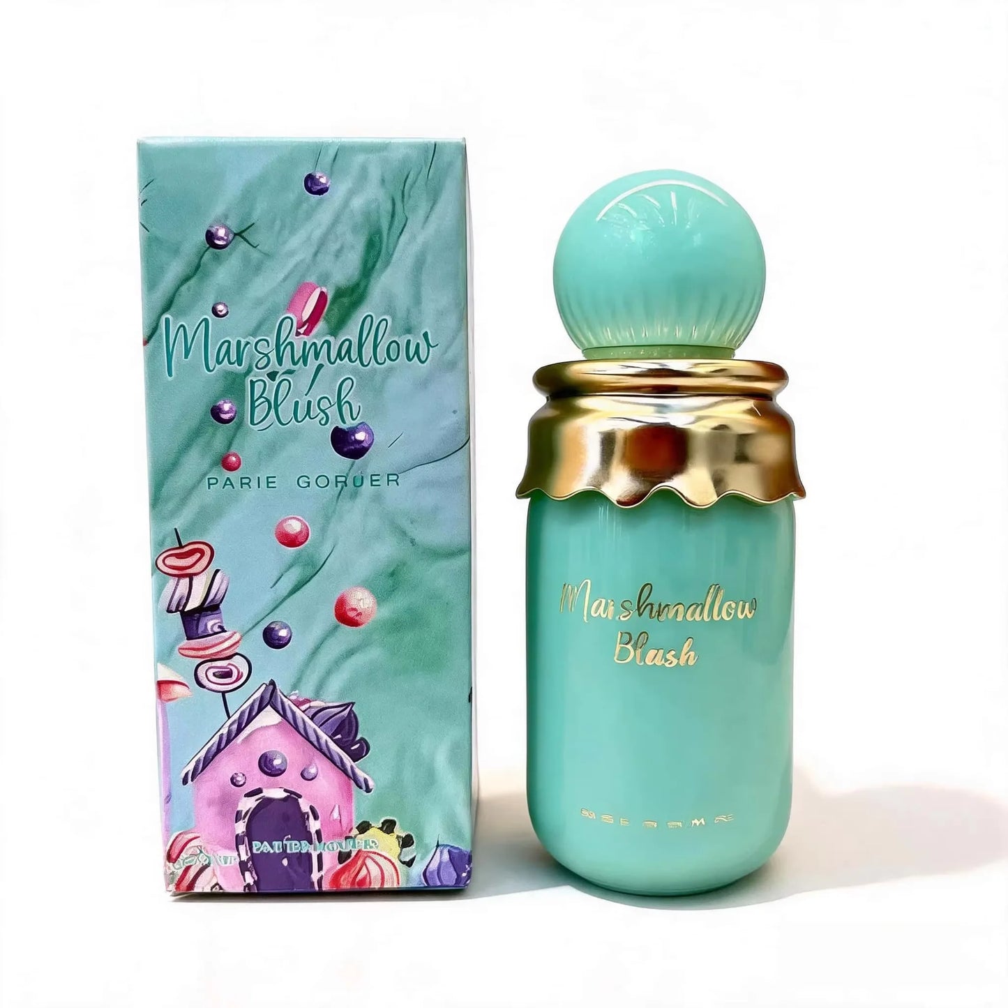Fashion Elegant Sweet Marshmallow Blush Perfume Eau de Parfum Spray for Women Long Lasting Floral Fruity Gourmand Scent