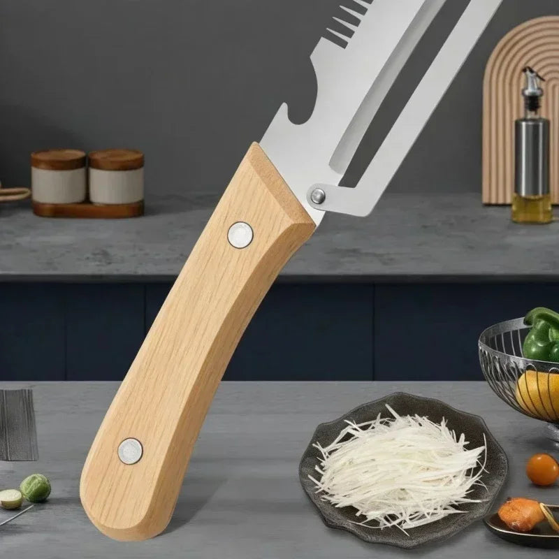 Stainless Steel Vegetable Peeler Multifunction Fruit Slicer Shredder Kitchen Cutter Tool for Potato Carrot Cucumber Use
