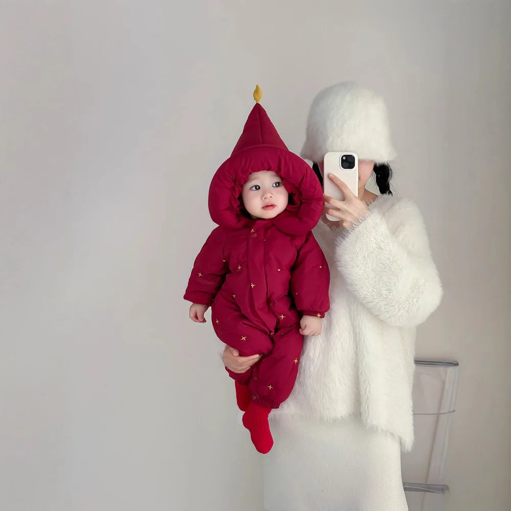 Rompers Jumpsuit Climbing Crawling Coats Baby Clothes New Children Clothing Winter 2025 Thick Boys Girls Cute Cotton Fashionable