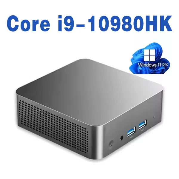 Portable Mini PC Core I9-10980HK Gaming Mini PC Windows 11 Pro 16GB/32GB DDR4 1TB 2TB M.2 SSD WiFi 6 BT5.2 Desktop Computer