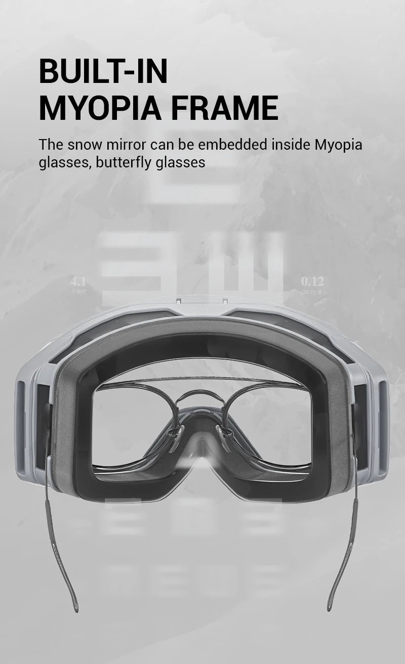 Kapvoe Photochromic Snow Goggles Ski Snowboard Anti-Fog Mask for Men Women Eyewear UV400 Protection Glasses Snowmobile Winter