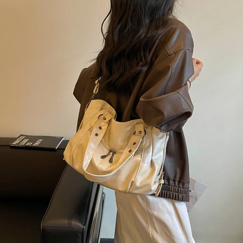 Luxury Shoulder Bag for Women 2026 New Casual Crossbody Bag Ladies Daily Commute Handbag Large Capacity Soft PU Leather Tote Bag