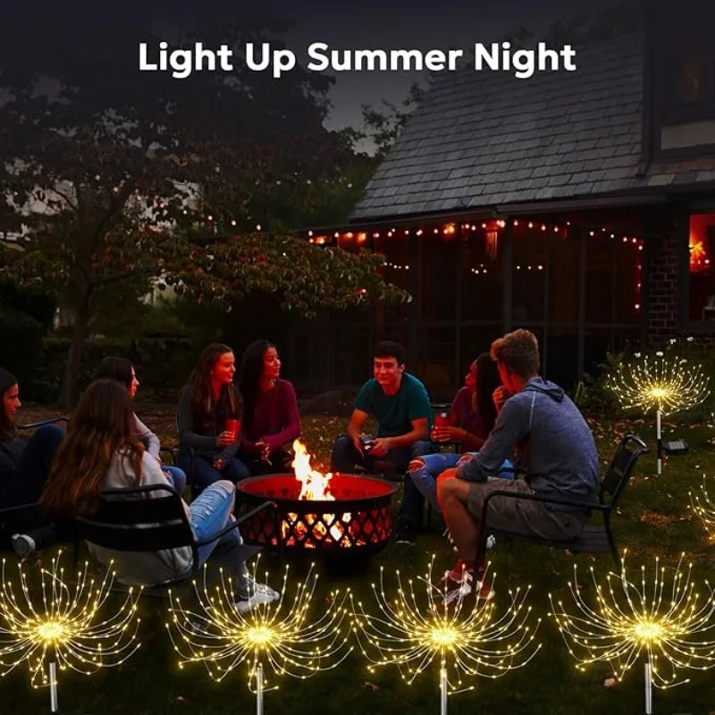 Landscape Fairy Light Solar Firework Lights Waterproof Sparkles Garden Lights Outdoor Decoration Light Yard Patio Pathway