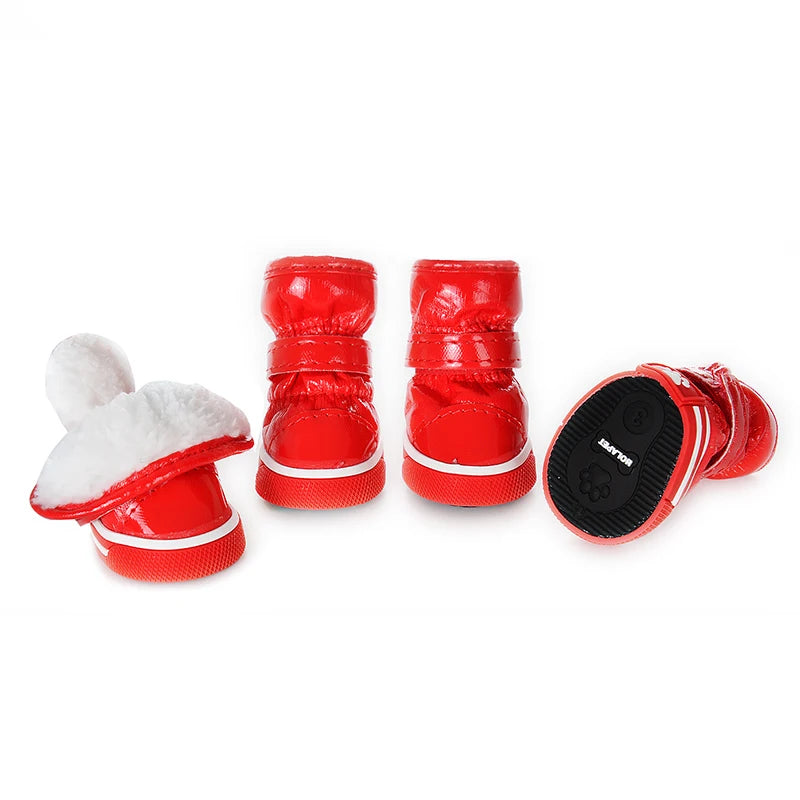 Winter Warm Dog Shoes For Small Dogs Cats Outdoor Non-slip Waterproof Snow Boots Puppy Chihuahua Yorkies Pug Footwear Pet Shoes