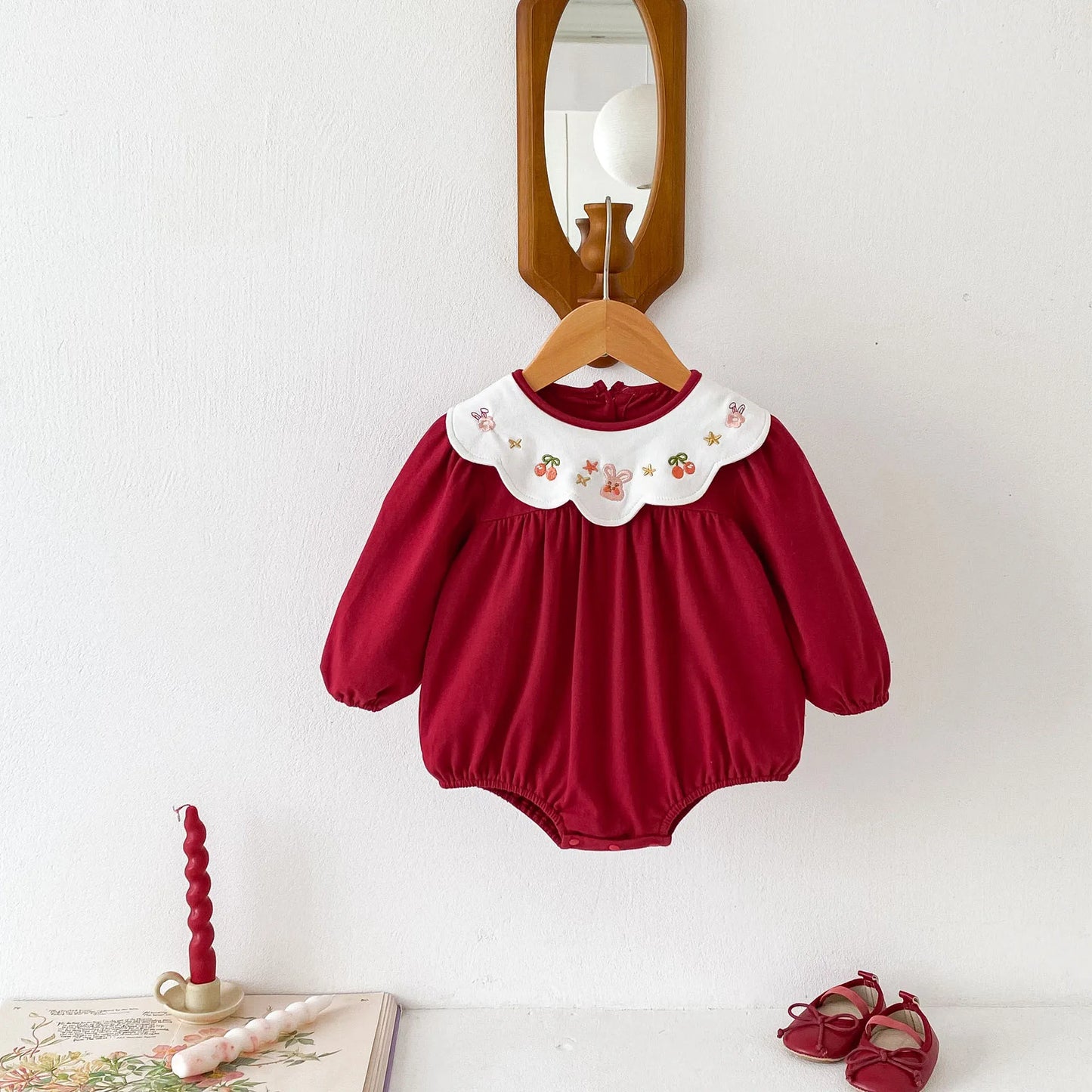 Infant Christmas Outfits Baby Romper Clothes Winter Red Santa Claus Knitted Newborn Infant Boy Girl Christmas Gift Jumpsuits+Hat