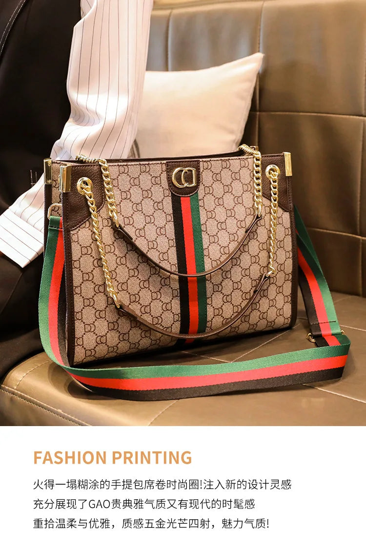Fashionable Diaper Bag Trendy Crossbody Handbag For Business Women Elegant Leather Classic Designer Paris Style Large Capacity