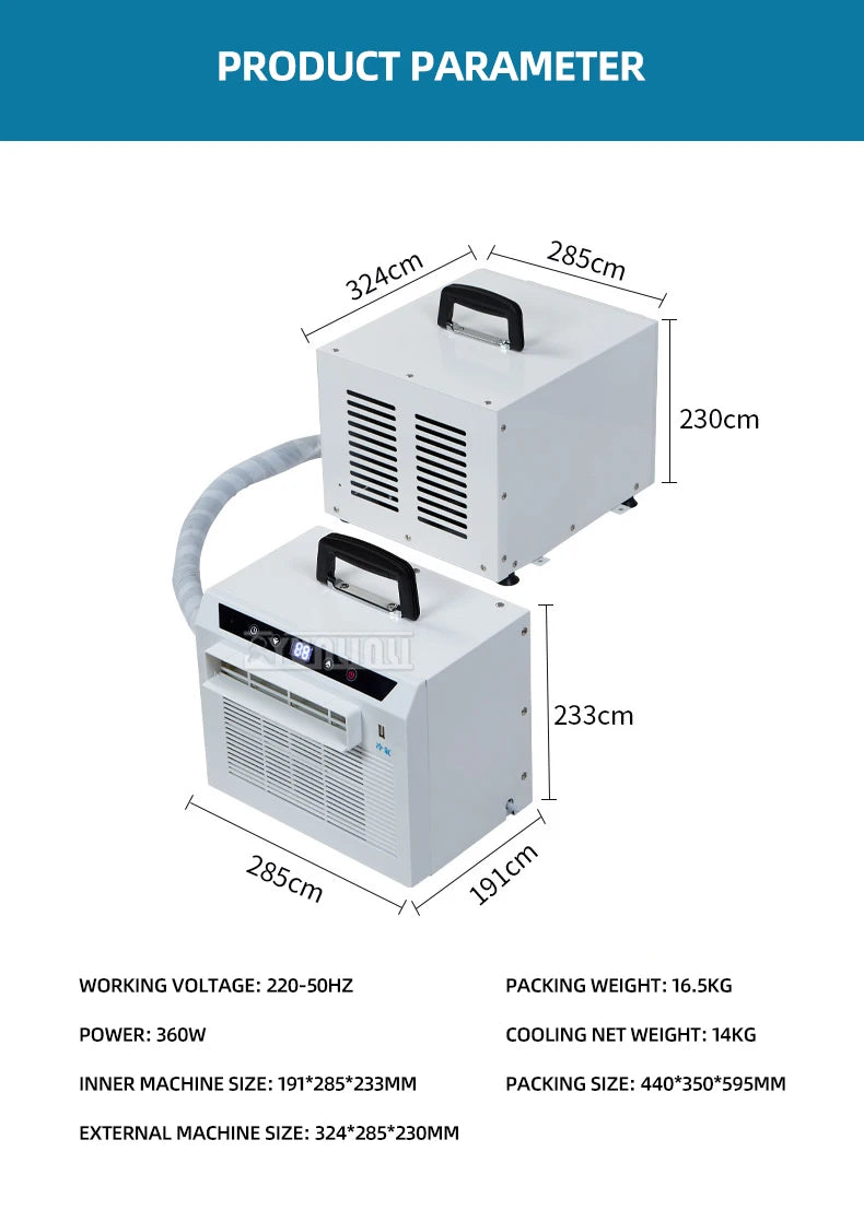 Remote Control Split Mobile Air Conditioner Car Portable Small Air Conditioning Machine Tent Klima Gerät 3000BTU