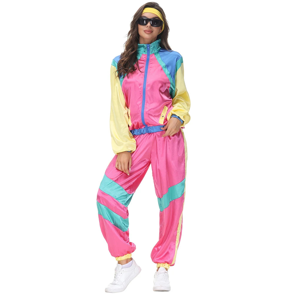 Halloween Couples Hippie Costumes for Women Male Vintage 70s 80s Rock Disco Cosplay Outfits Hip Hop Disco Hippie Costume