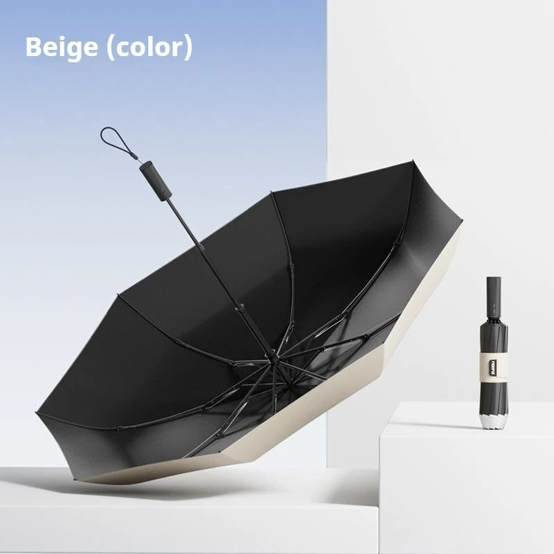 ZUODU Intelligent Electric Reverse Umbrella Fully Automatic Reinforcement Thickened Durable Rainproof Sunscreen Dual Use