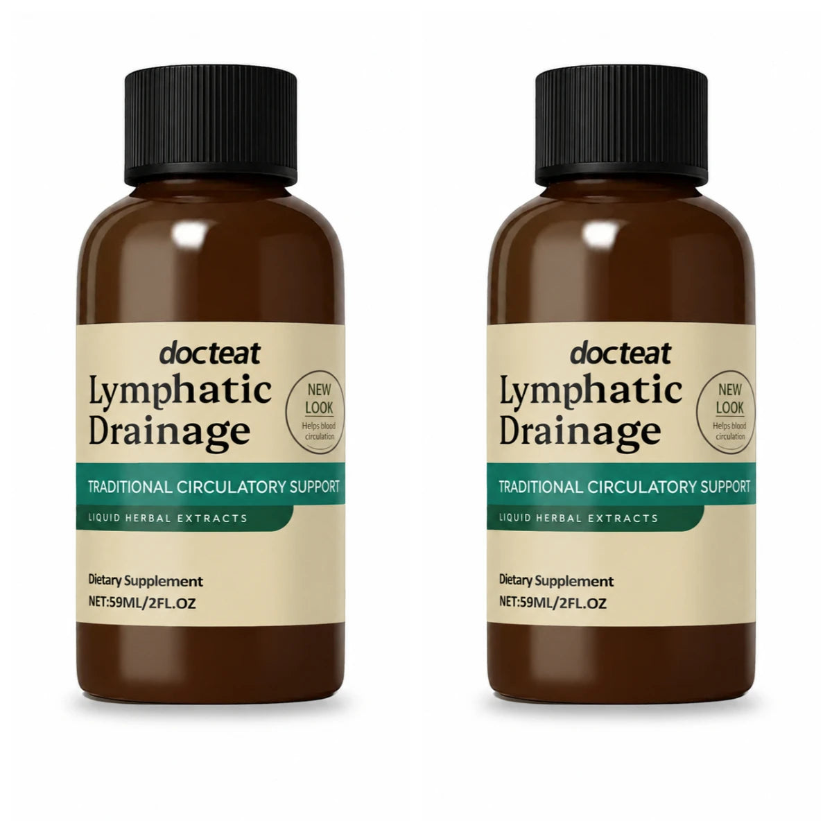Lymphatic Drainage Drops Herbal Liquid Extract Cleavers Red Clover Stillingia Prickly Ash Botanical Supplement 59ml 2 fl oz