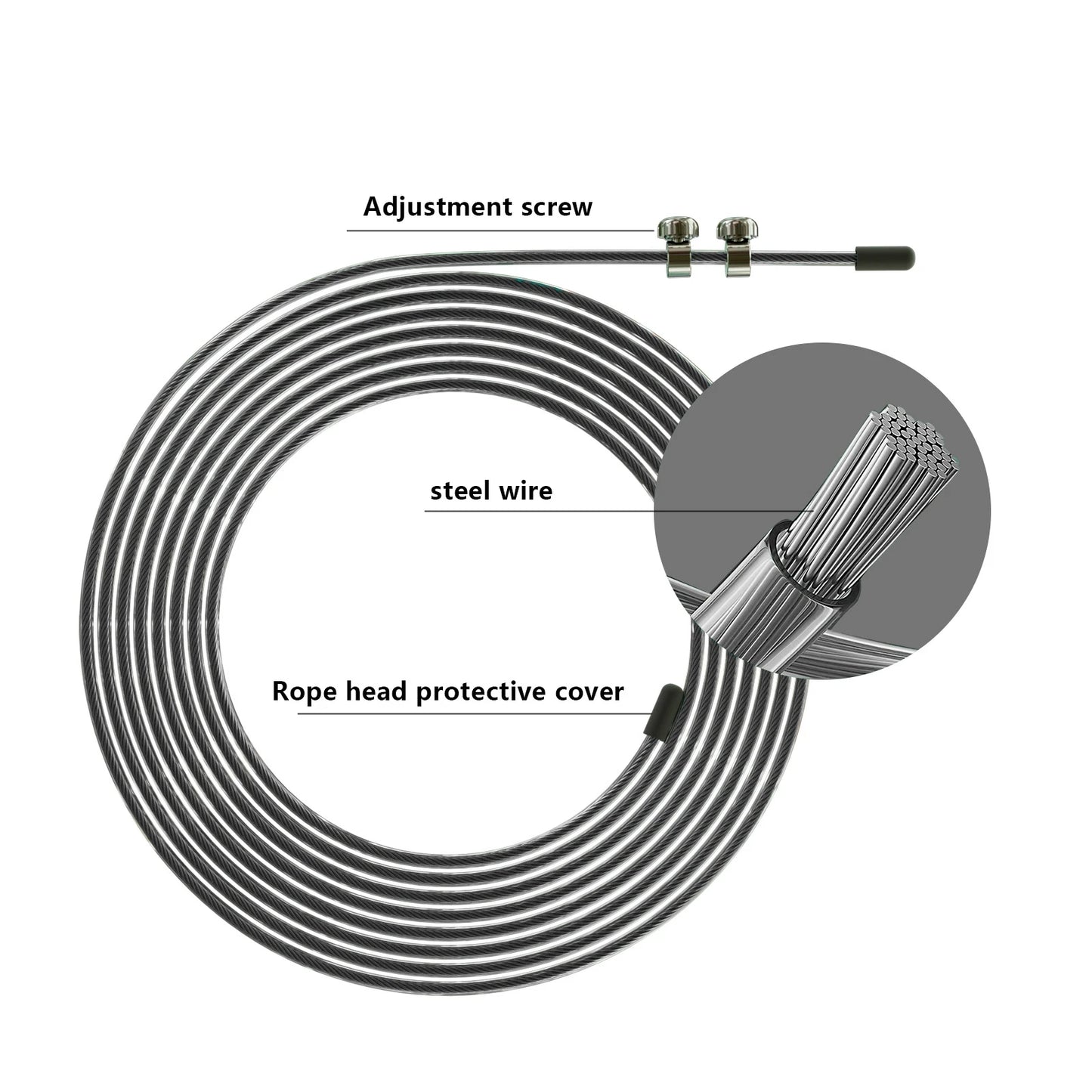 Steel Wire Skipping Rope Fitness Sports Equipment Bearings Skipping Rope Middle School Students Training Aluminum Alloy