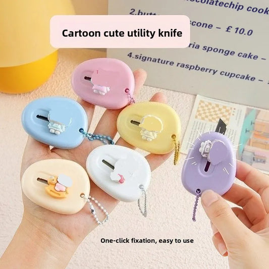 Creative Utility Knife,Unpacking Artifact Express KnifeCute Wallpaper Tools Cartoon Student Handmade Paper Knife Cultural Goods