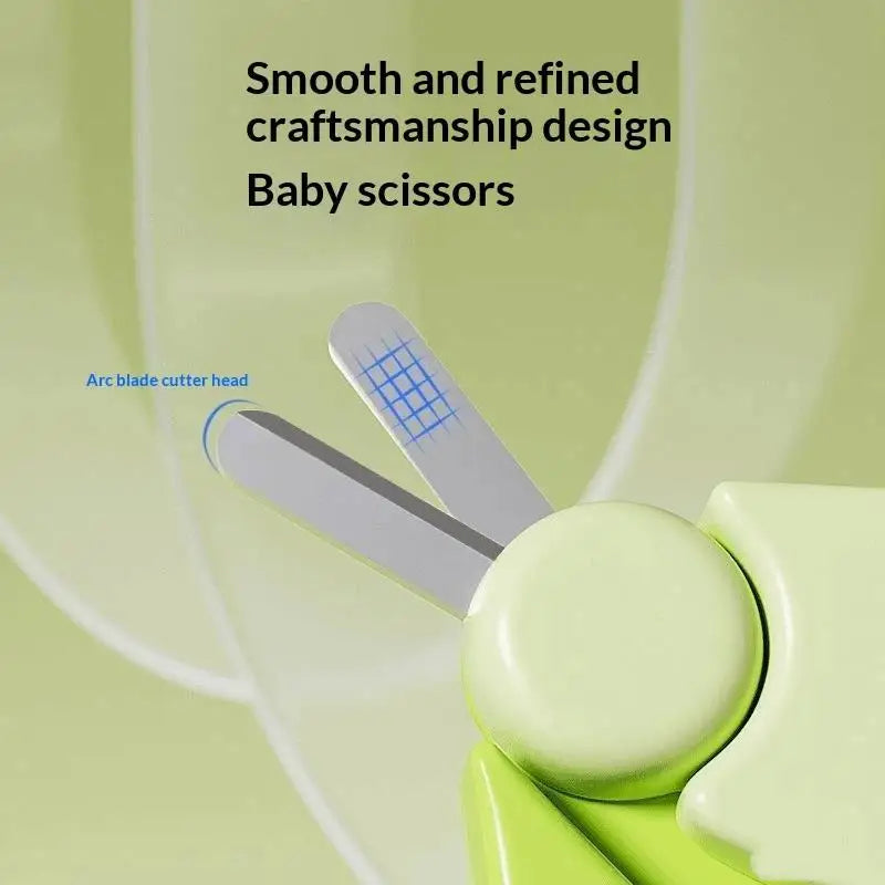 Travel Friendly 4Pcs Newborn Baby Nail Clipper Set Safe Nail Scissor Trimmer Tweezer with Storage Case for Outdoor Use