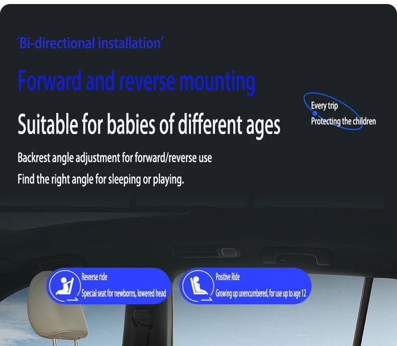 Child seat 360° ISOFIX rotating baby car seat Child Car Safety Seats ECE R129 5-point seat belt 0-12 Years Suitable for newborn