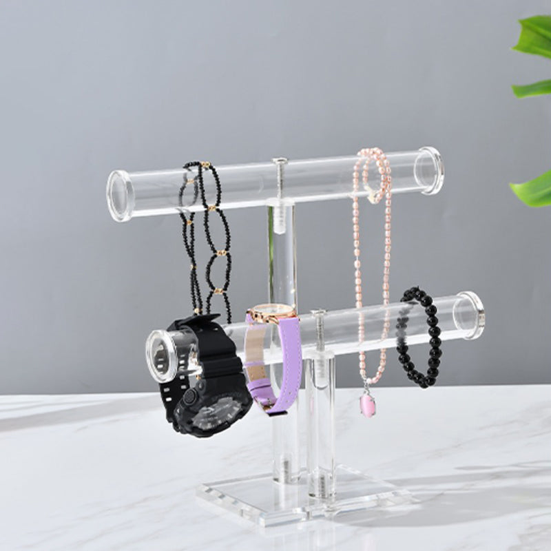 Clear Acrylic Bracelet Holder Stand Jewelry Display Organizer Shelf for Necklaces and Bracelets  Jewelry Packaging & Display