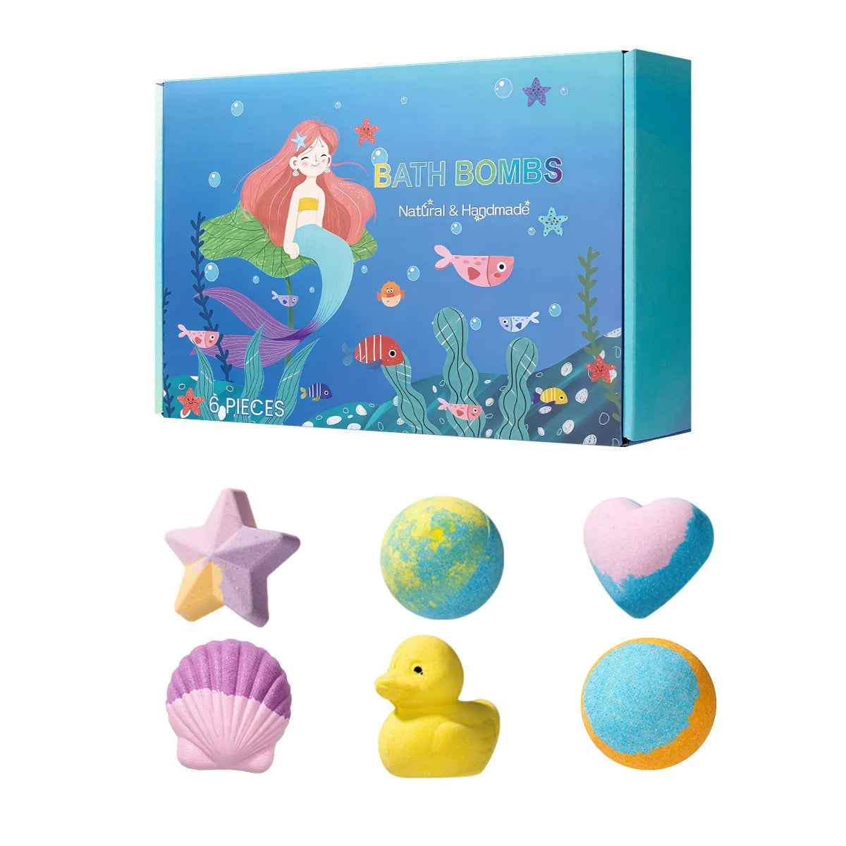 12pcs Organic Bath Bombs Set with Surprise Toys Inside Essential Oi Moisturizing Skin Care Relaxing Bathtime Gift for Boys Girls