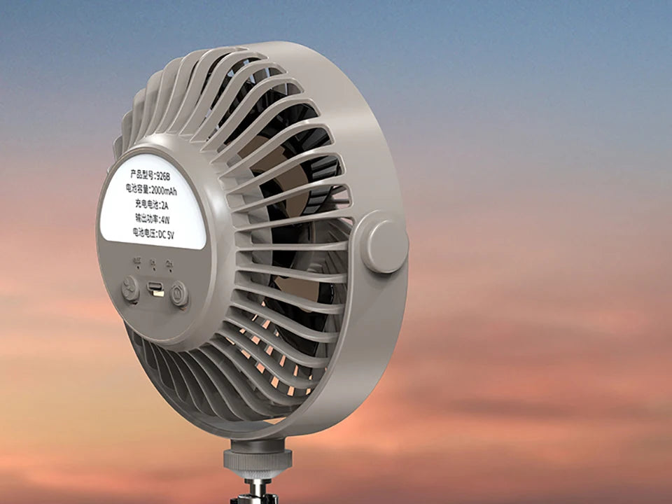 Remote Control Floor Table Air Cooler Mini Portable Wireless Ceiling Fan 360° Rotation 3-speed Wind For Camping Home Night Light