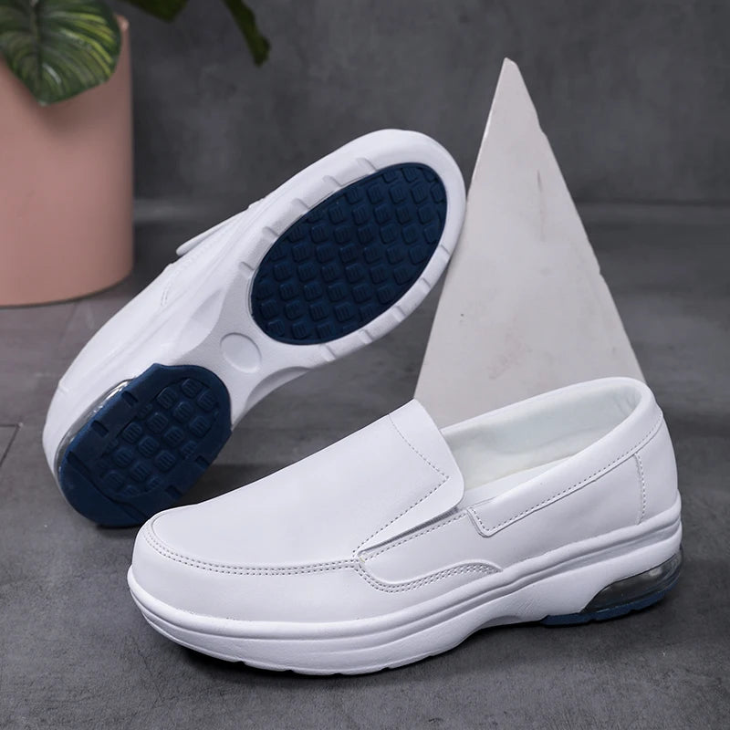 Sneakers Women Nurse White Shoes Comfortable Women Walking Shoes Breathable Female Flats Footwear Platform Lightweight Slip-On