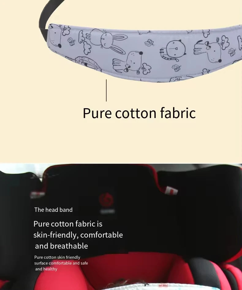 PANGDUBE 2Pcs/set Baby Head Support Strap Car Seat Headrest Pillow Adjustable Neck Protector for Infant Child Safety Travel