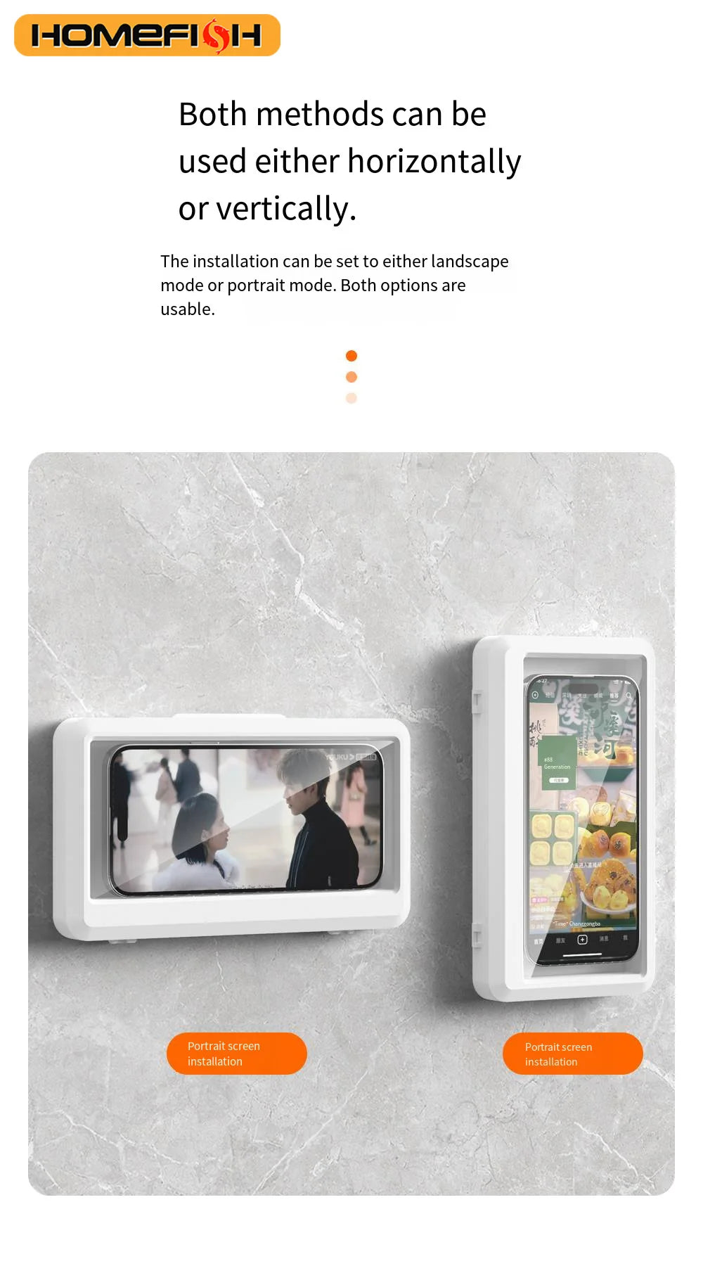 Fixed Universal Waterproof and Anti-fog Mobile Phone Case for Bathroom Shower Phone Holder Waterproof Can Touched Shower Phone