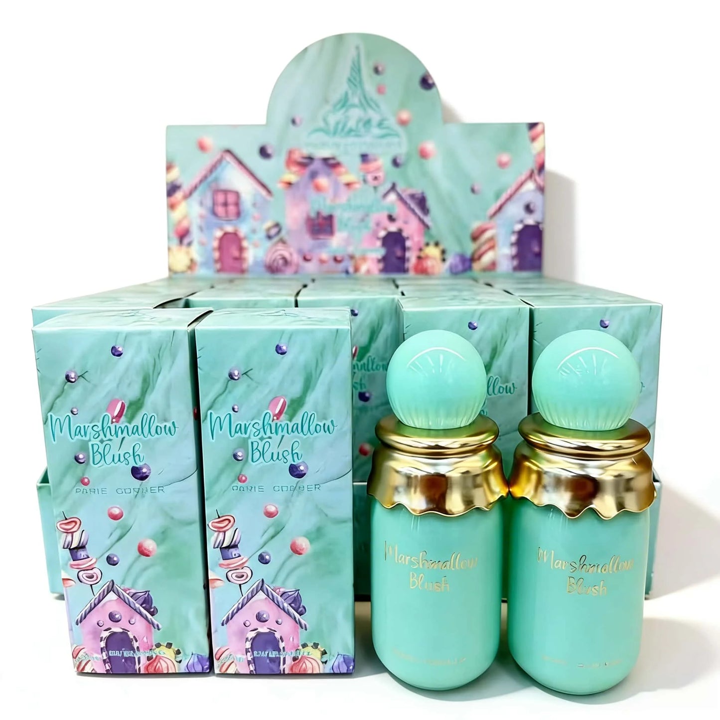 Fashion Elegant Sweet Marshmallow Blush Perfume Eau de Parfum Spray for Women Long Lasting Floral Fruity Gourmand Scent