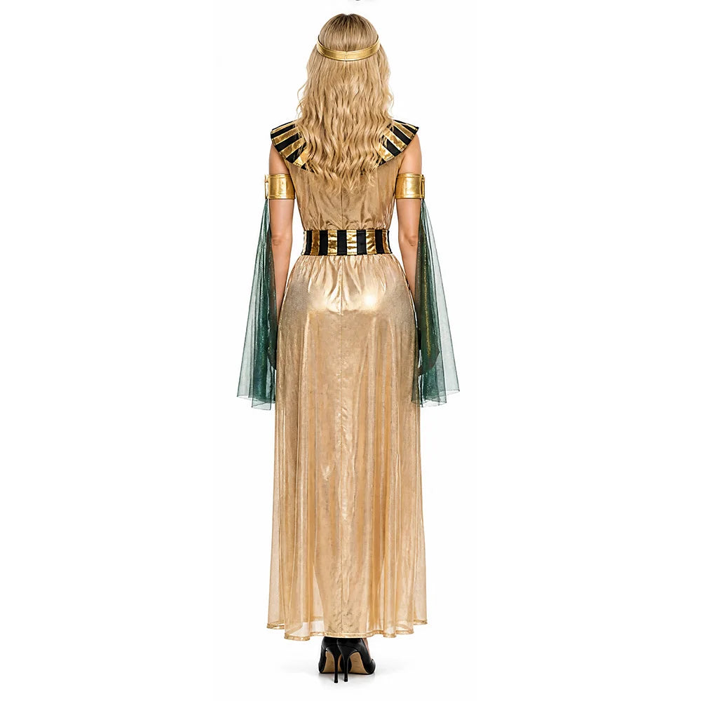Halloween Ancient Egypt Egyptian Pharaoh Costume for Men King Cleopatra Queen Cosplay Carnival Party Medieval Couple Party Dress