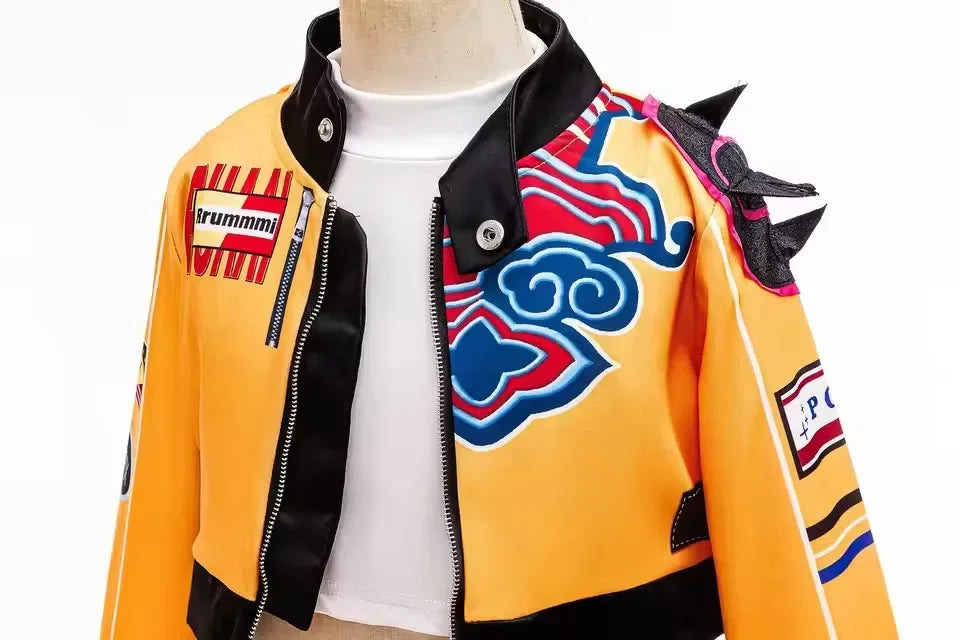 Girls Costume Cosplay Idol Group Kids Stage Outfit Halloween Costumes with Accessories