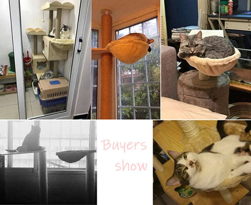 DIY Cat Tree Accessories Cat Scratching Post Scratch Support Ceiling Cat Climbing Tower Platform Cat House Hammock Pet Furniture