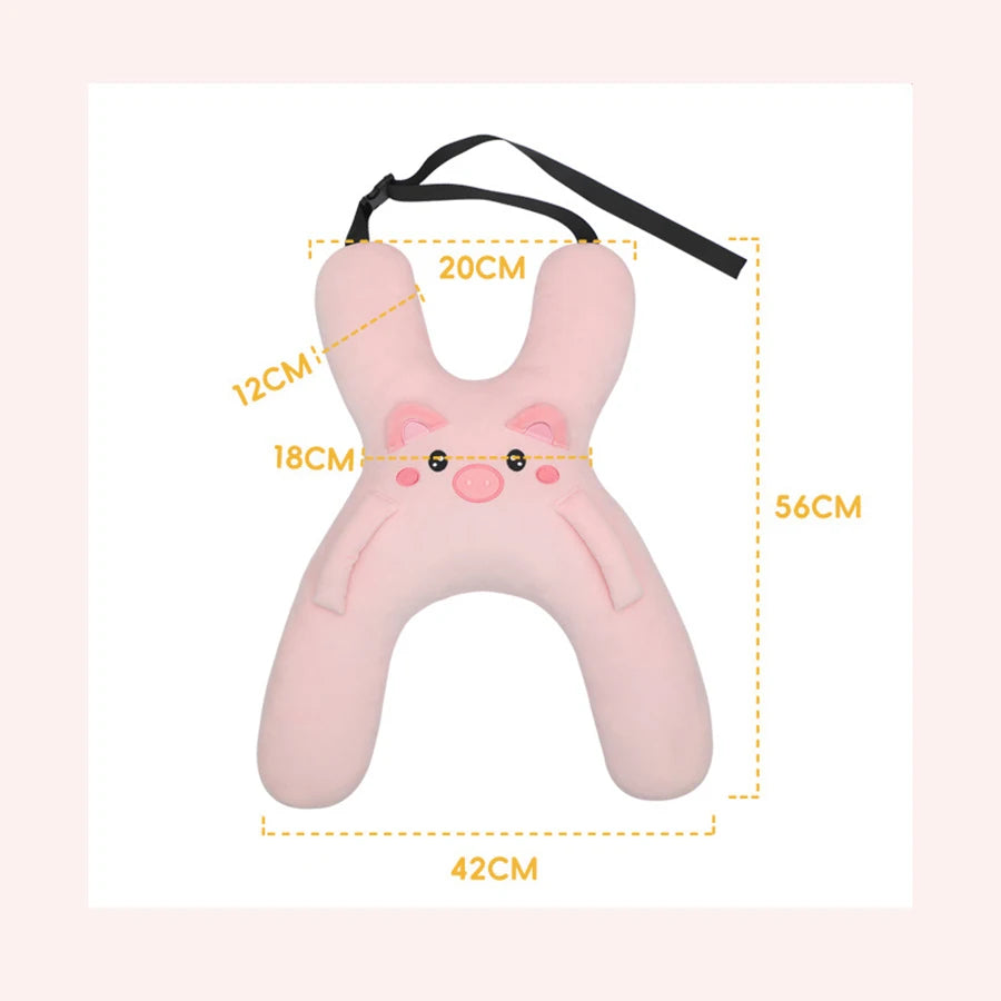 Car Cute Cartoon Pillow Car Mounted Child Sleeping Pillow Car Removable Comfortable Breathable Headrest Lumbar Support