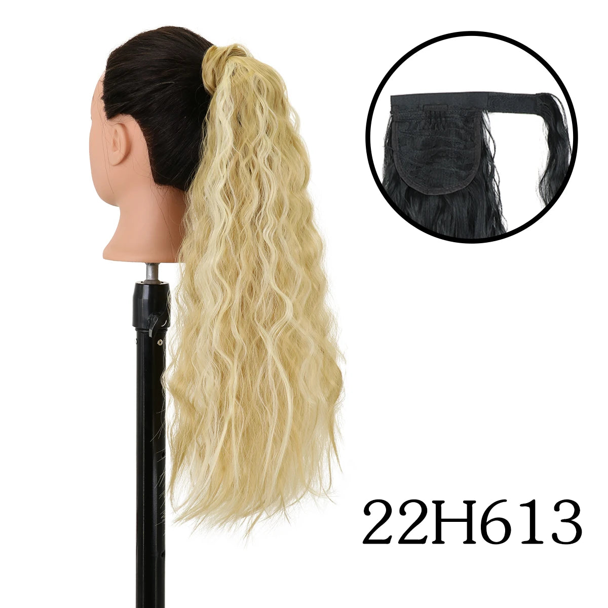 LANSA Synthetic Long Curly Ponytail Natural Puff Wrap Around Clip In Ponytails Hair Extensions Black Brown Ponytail For Women