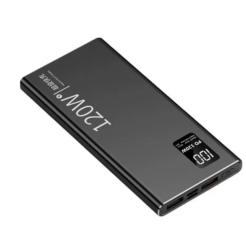 30000mAh PD18W 120W Power Bank Super Fast Charging Large Capacity Portable Battery Charger Digital Display For iPhone Xiaomi